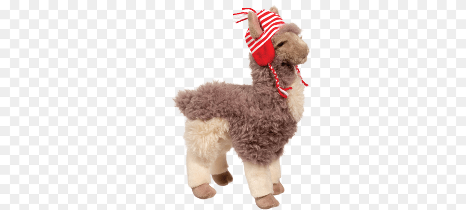 Douglas Zephyr Taupe Llama With Hat U2013 The Animal Kingdom Zephyr Llama, Teddy Bear, Toy, Mammal, Clothing Free Png