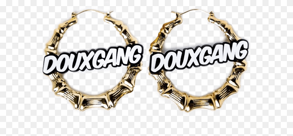 Douxgang Bamboo Earrings, Logo, Accessories, Buckle, Person Png