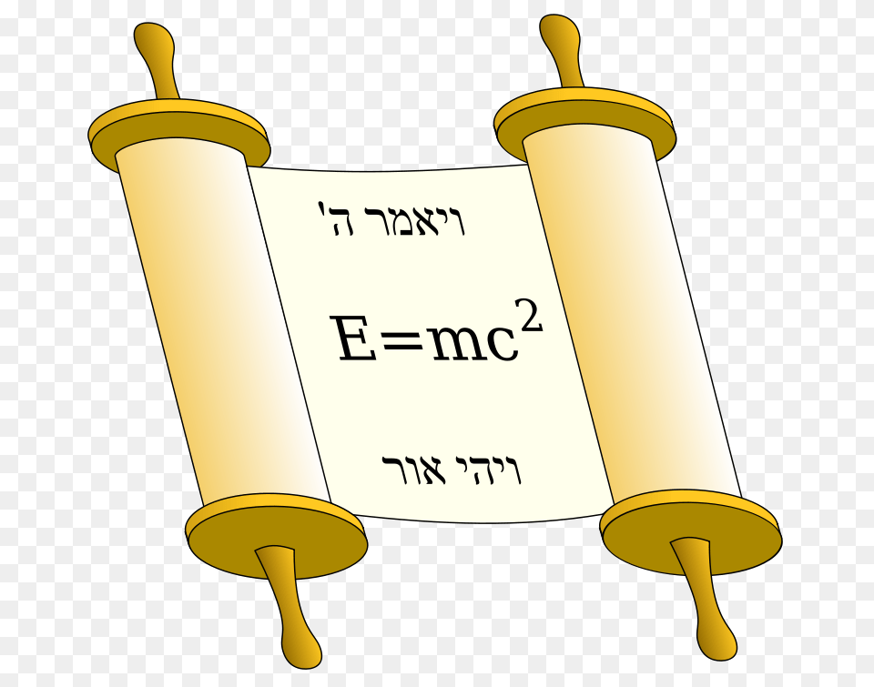Dov Tora Scroll With Einstein Equation, Text, Document Free Png
