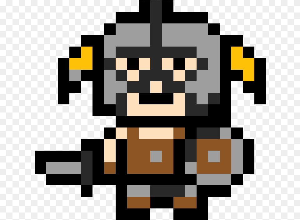 Dovahkiin Minecraft Skyrim Pixel Art Png Image