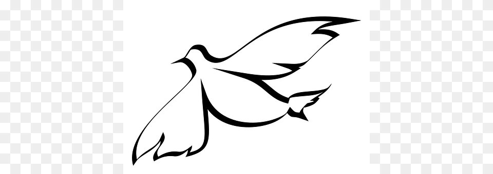 Dove Stencil, Animal, Fish, Sea Life Free Png