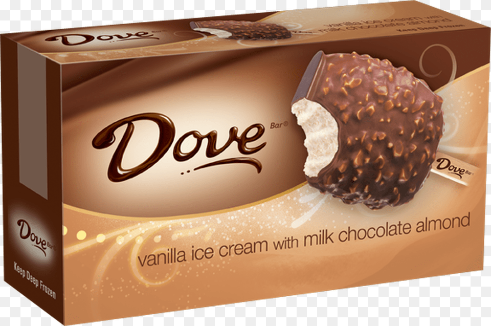 Dove Almond Ice Cream Bar, Cocoa, Dessert, Food, Chocolate Png
