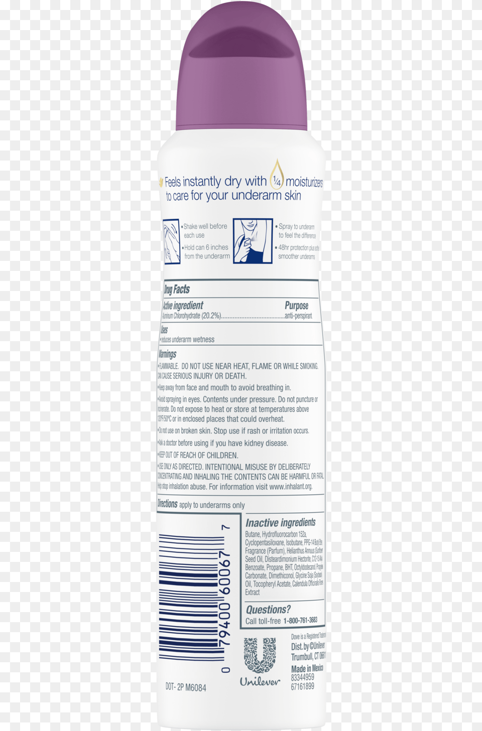 Dove Antiperspirant Dry Spray, Text, Purple, Cosmetics, Person Free Png Download