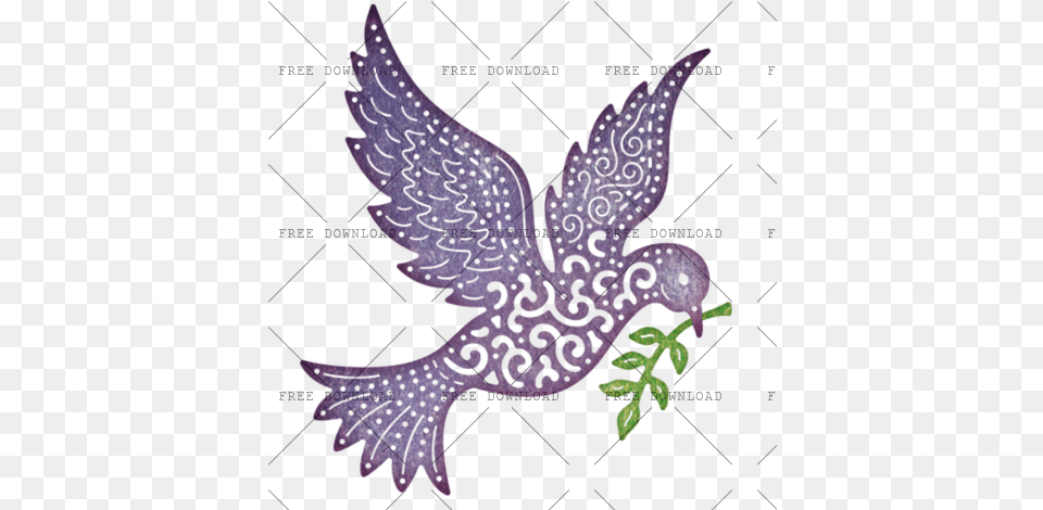 Dove Bird With Transparent Background Photo 504 Doves As Symbols, Leaf, Plant, Purple Free Png Download