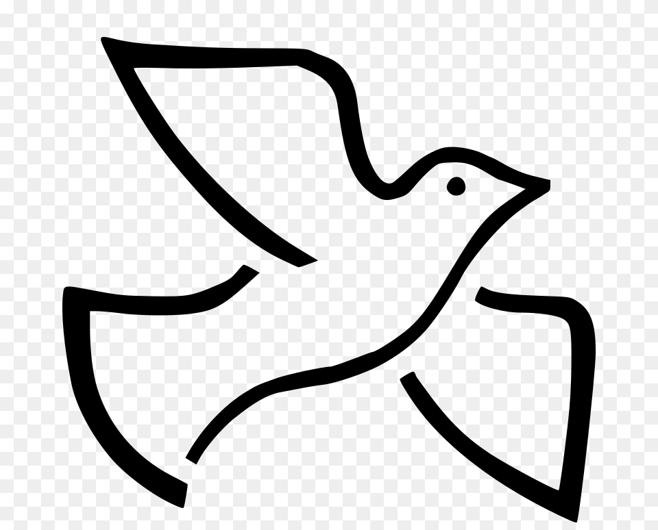 Dove Clipart Animated, Gray Png