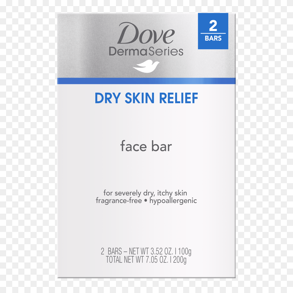 Dove Dermaseries Dry Skin Relief Face Bar, Paper, Text Free Transparent Png