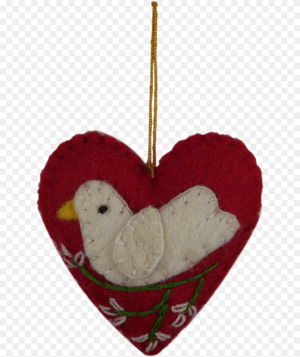 Dove Felt Christmas Decoration Karma Gear Heart, Accessories Free Transparent Png