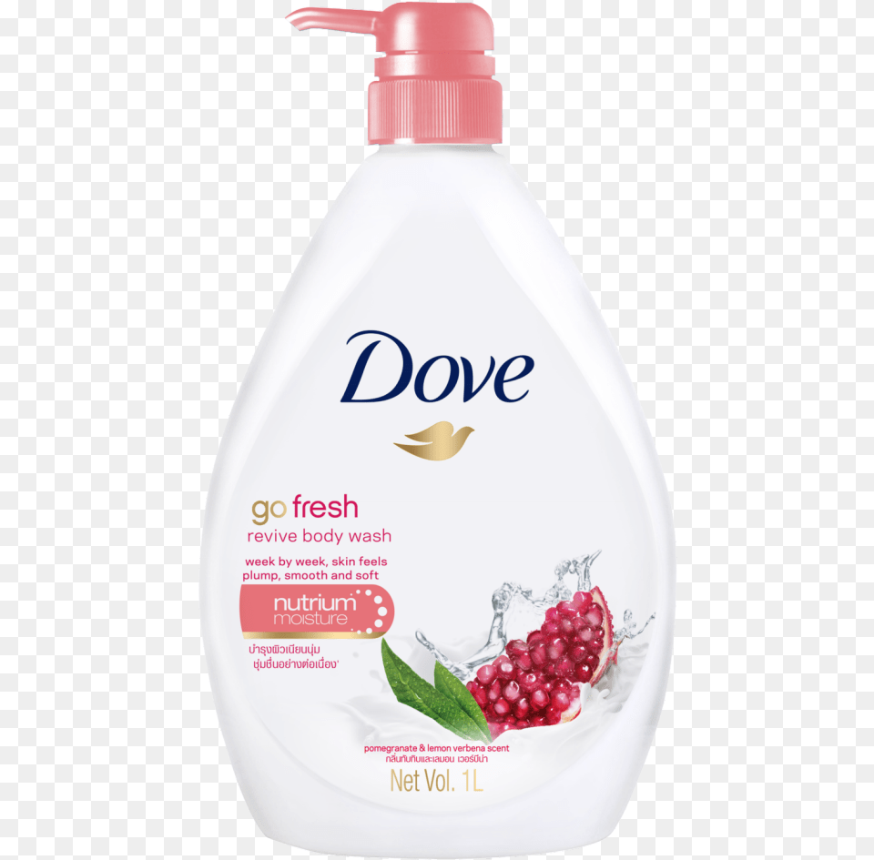 Dove Go Fresh Revive Body Wash, Bottle, Lotion, Food, Fruit Free Png Download