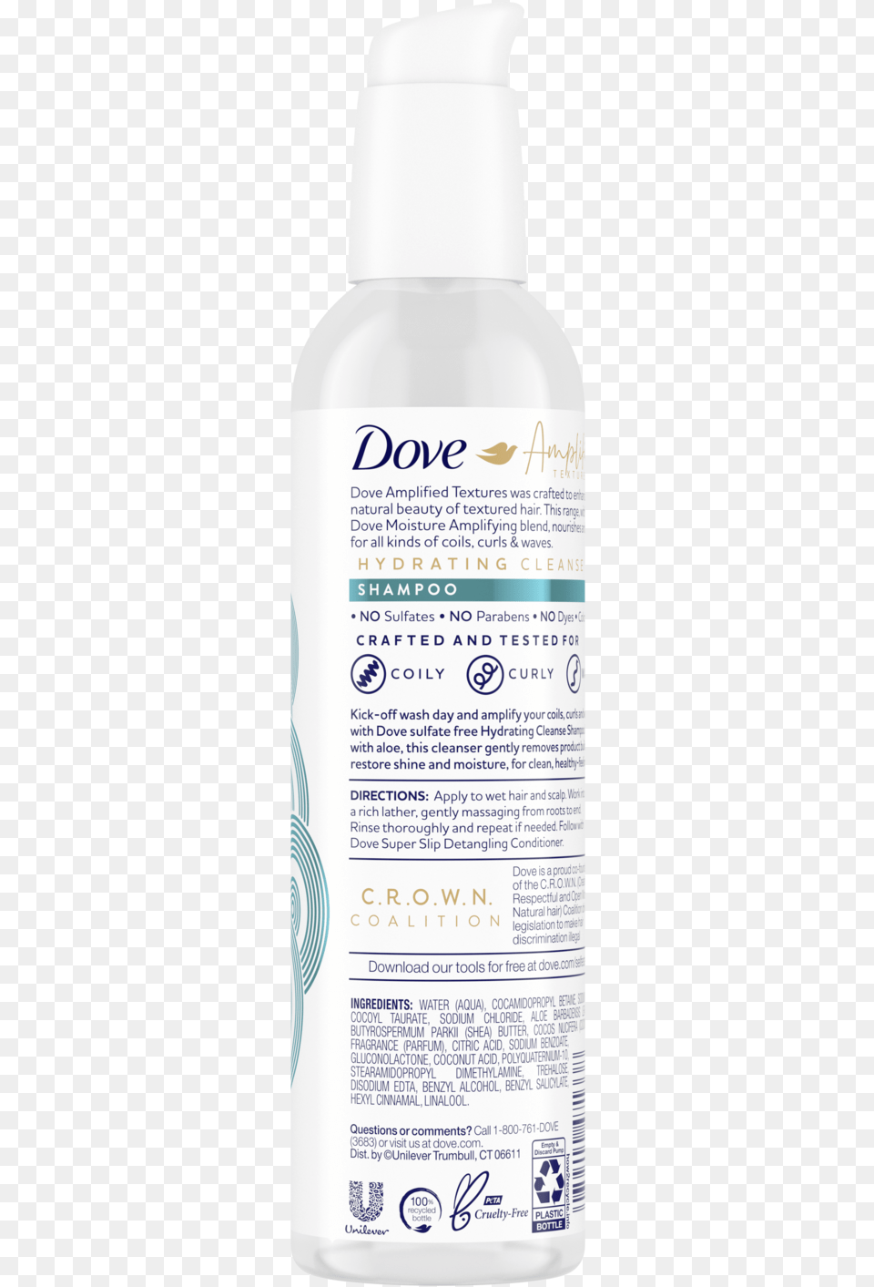 Dove Hair Care Curls Hydrating 12 Oz Bottle, Cosmetics Free Transparent Png
