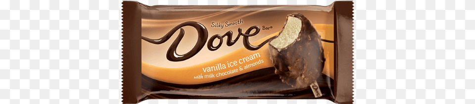 Dove Ice Cream Bar With Almonds, Chocolate, Dessert, Food, Sweets Png