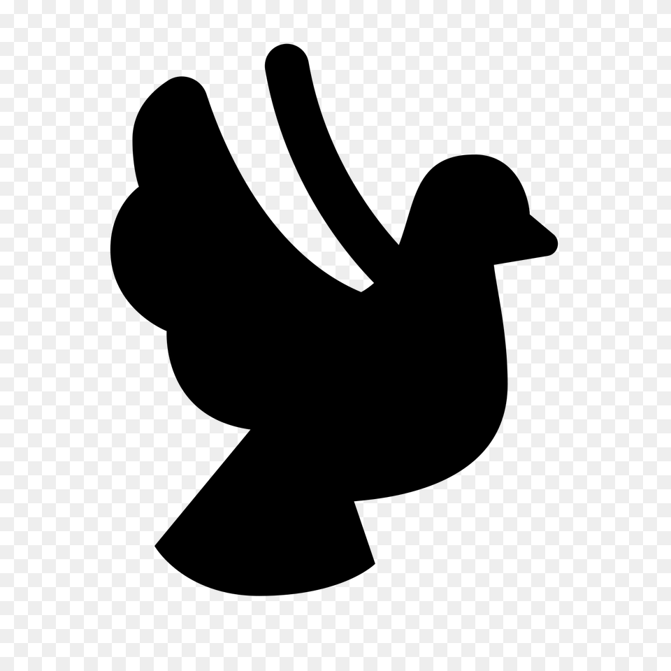 Dove Icon, Gray Free Png