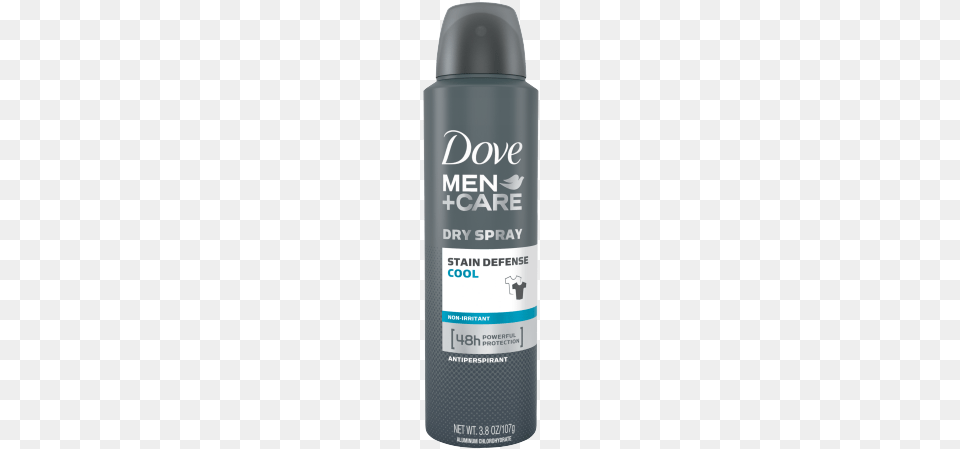 Dove Men Care Stain Defense Cool Antiperspirant Deodorant Dove Spray Extra Fresh, Cosmetics, Bottle, Shaker Free Transparent Png