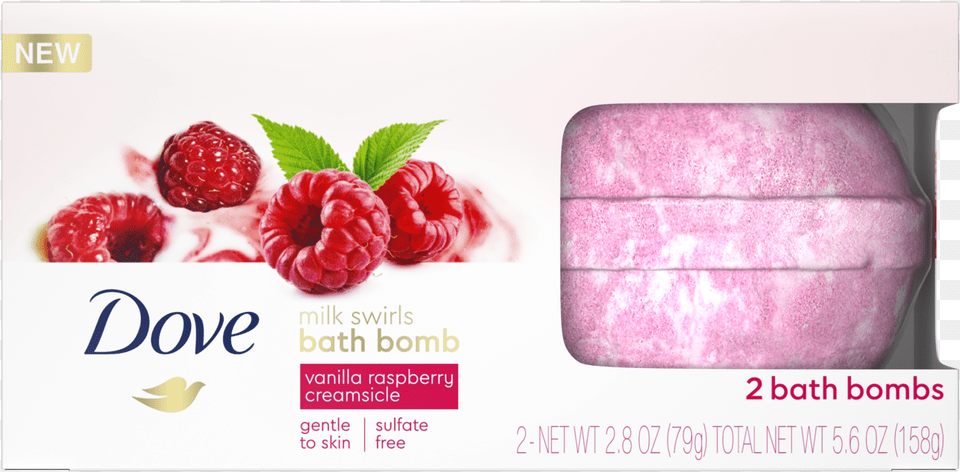 Dove Milk Swirls Bath Bomb Vanilla Raspberry Creamsicle Dove Bath Bombs, Berry, Food, Fruit, Plant Free Png