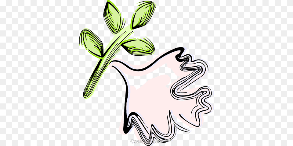 Dove Of Peace Royalty Vector Clip Art Illustration, Herbal, Herbs, Graphics, Plant Free Png Download