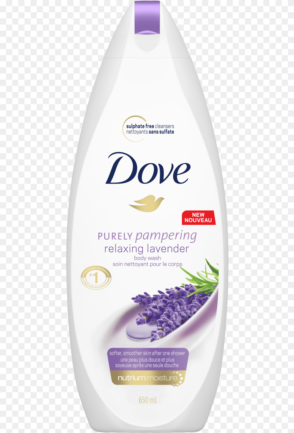 Dove Purely Pampering Relaxing Lavender Body Wash Dove Peony Body Wash, Bottle, Shampoo, Herbal, Herbs Free Transparent Png