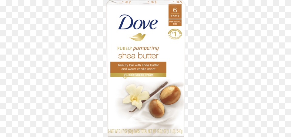 Dove Purely Pampering Shea Butter Beauty Bar 4 Oz 6pk Dove Shea Butter Soap, Food, Nut, Plant, Produce Free Png Download