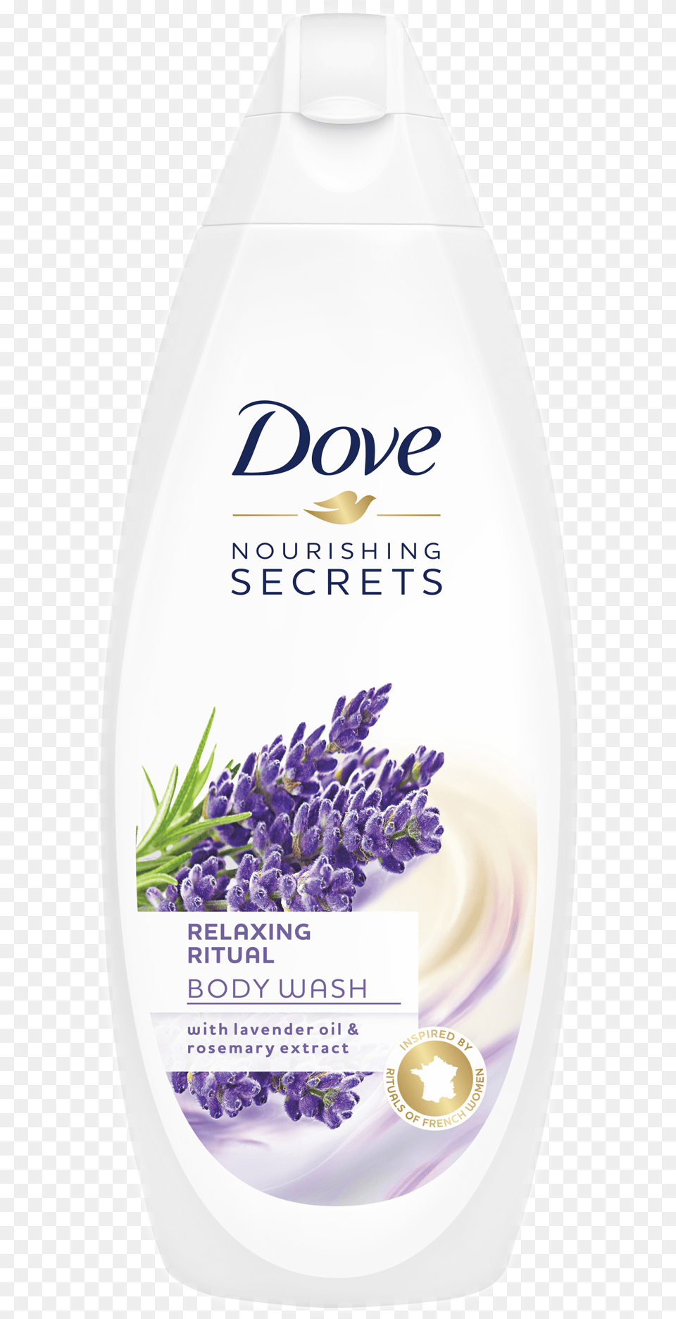 Dove Relaxing Ritual Body Wash Dove Nourishing Secrets Relaxing Body Wash, Flower, Plant, Lavender, Bottle Png Image