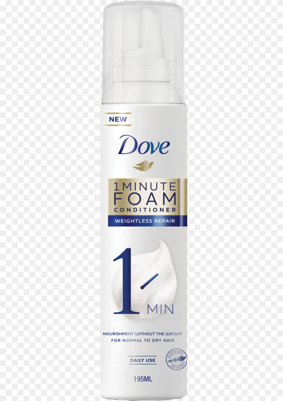 Dove Weightless Repair 1 Minute Foam Conditioner 195 Cosmetics, Deodorant, Bottle Free Transparent Png