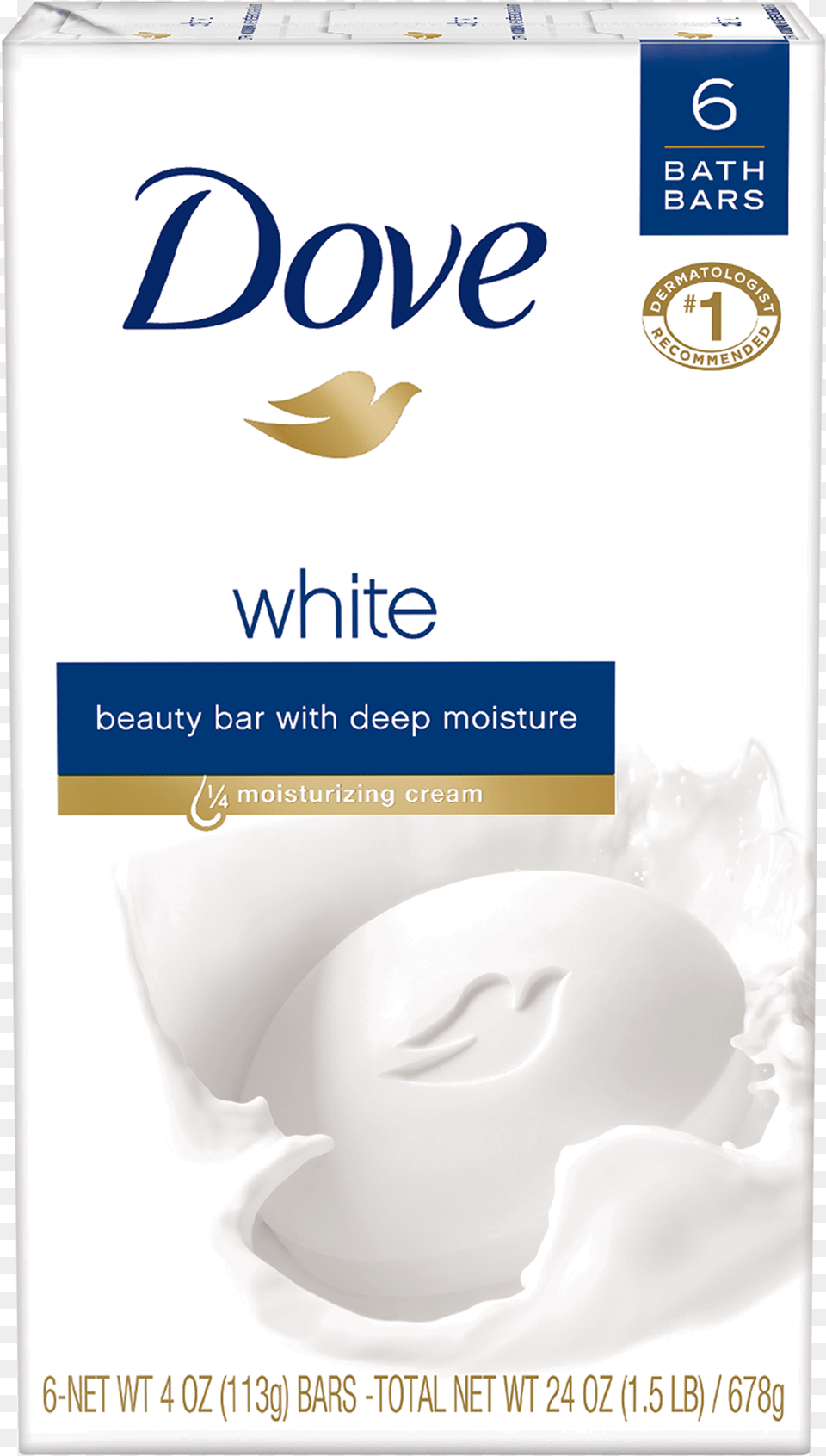 Dove White Beauty Bar Dove 6 Bar Soap, Dairy, Food, Beverage, Milk Free Png Download