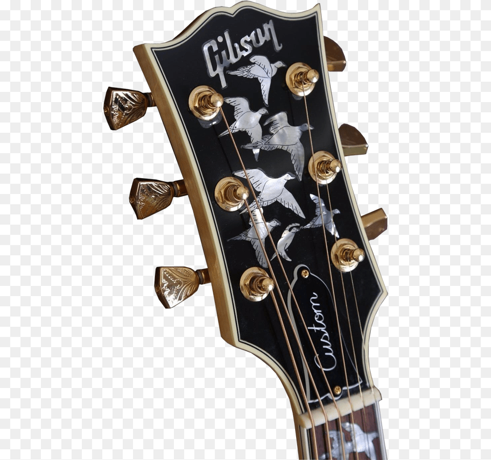 Doves In Flight Gibson Headstock, Guitar, Musical Instrument, Animal, Bird Png Image