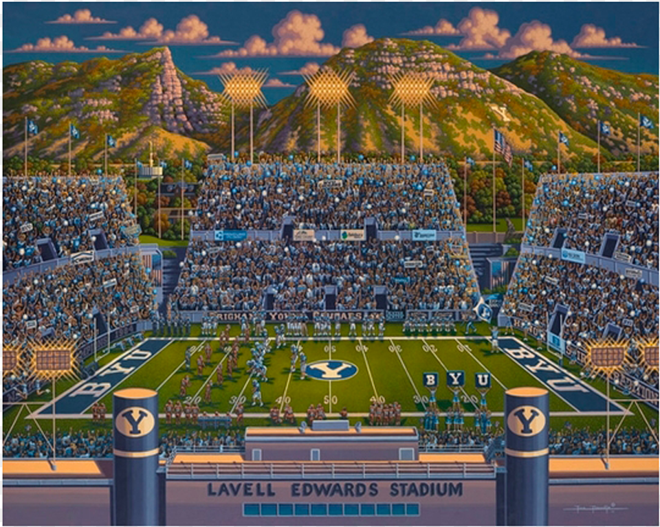 Dowdle Puzzle Of Byu, Field, City, Outdoors, Architecture Free Png