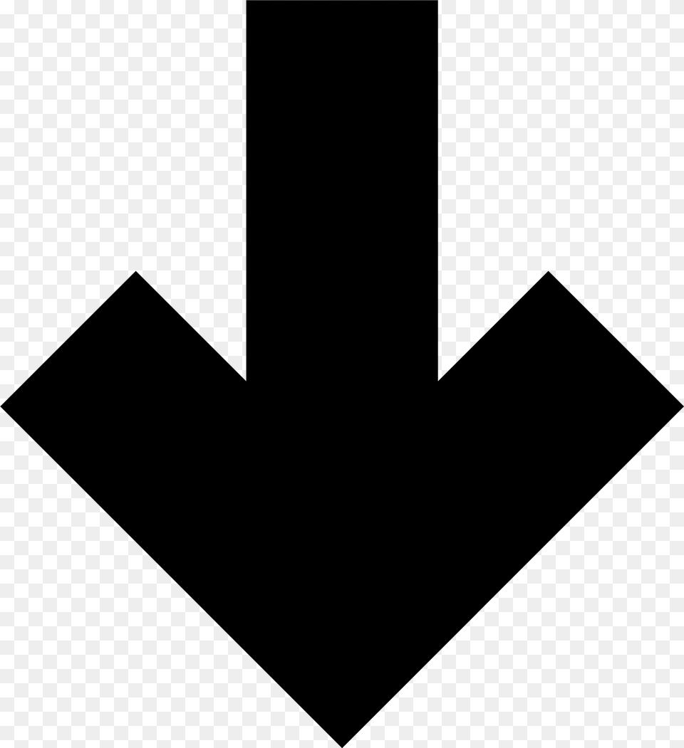 Down Arrow, Cross, Symbol, Electronics, Hardware Free Png