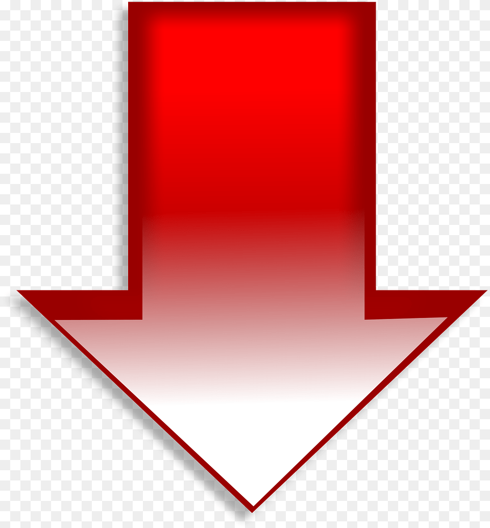 Down Arrow 3d Red, Logo, Symbol Free Png