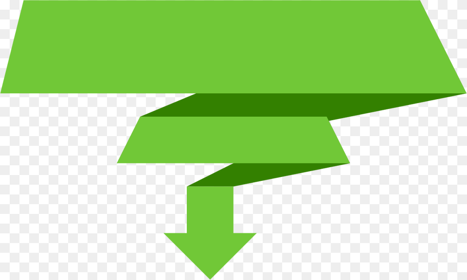 Down Arrow Banner Transparent Down Arrow Banner, Green, Recycling Symbol, Symbol Free Png