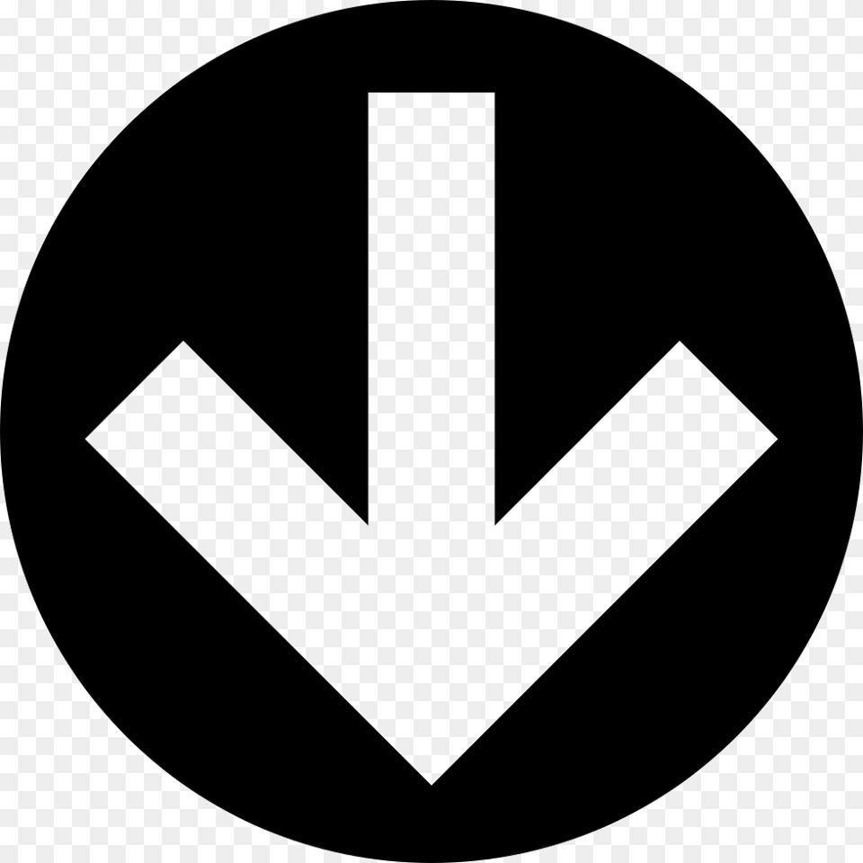 Down Arrow Button, Symbol, Sign Png Image