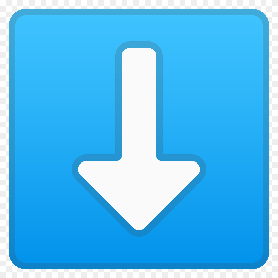 Down Arrow Emoji Clipart, Sign, Symbol, Road Sign Free Png Download