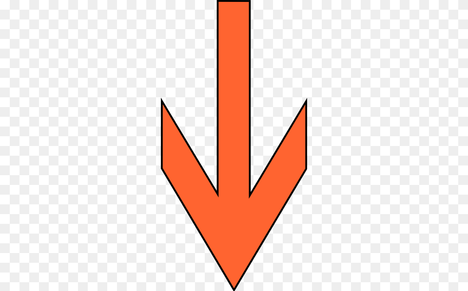 Down Arrow Orange, Symbol, Sign, Logo Free Transparent Png