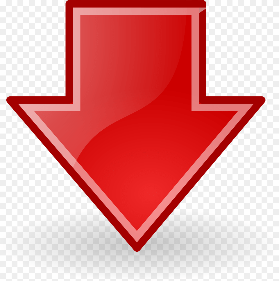 Down Arrow Red Down Red Arrow, Logo, Symbol Free Png Download