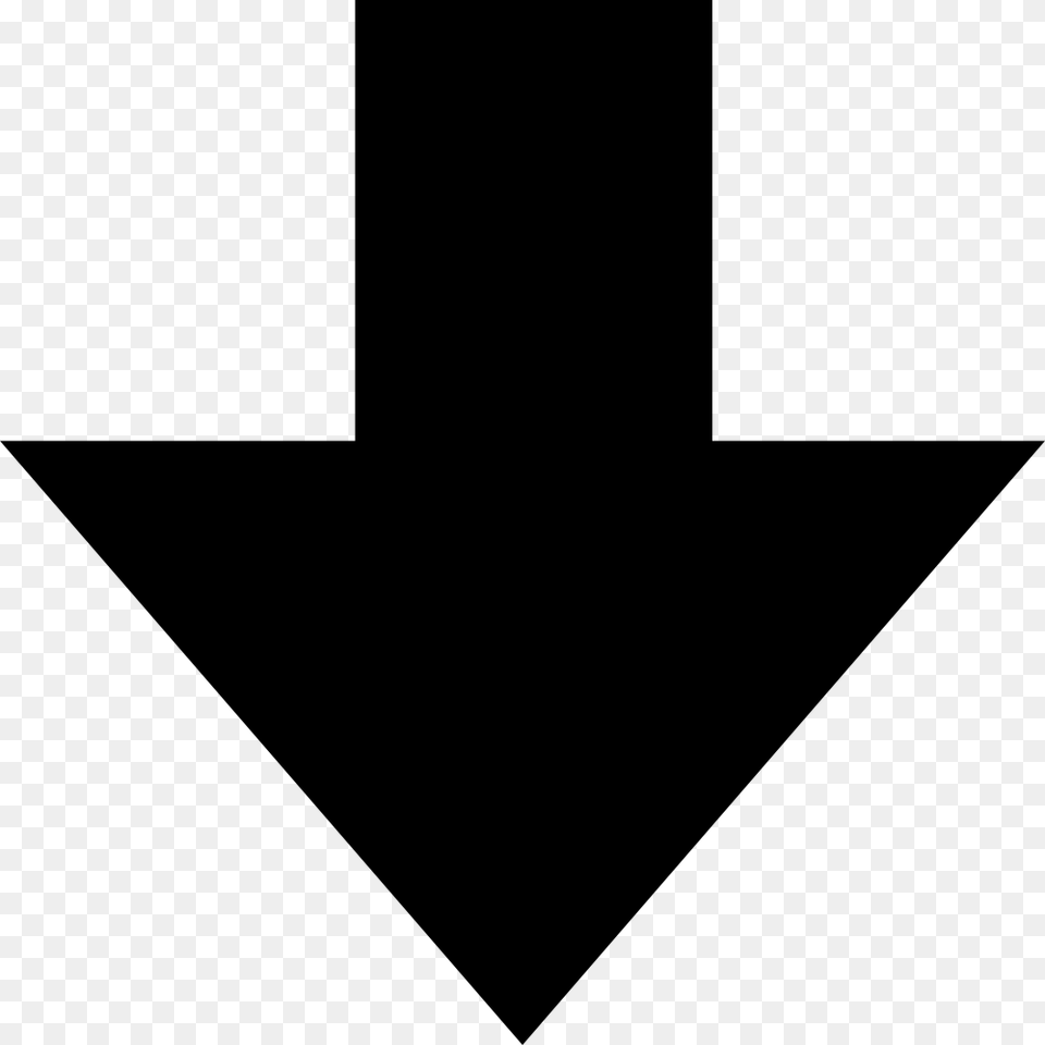 Down Arrow Transparent Symbol, Triangle Free Png Download