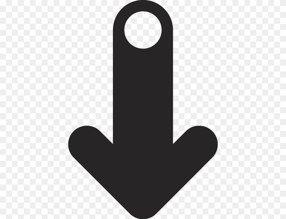 Down Arrow With White Dot Tail Free Transparent Png