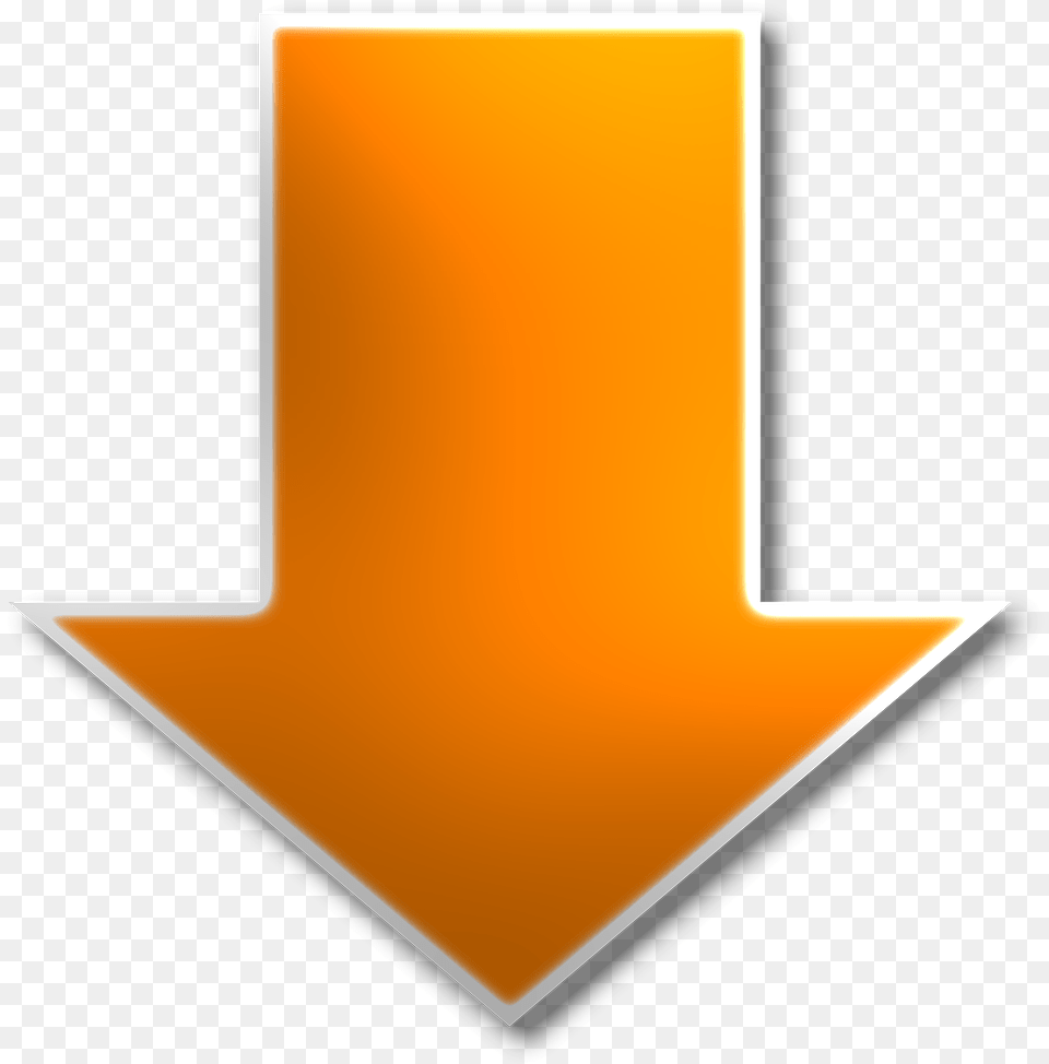 Down Arrow Yellow Pointing Yellow Orange Down Arrow, Logo, Symbol Png