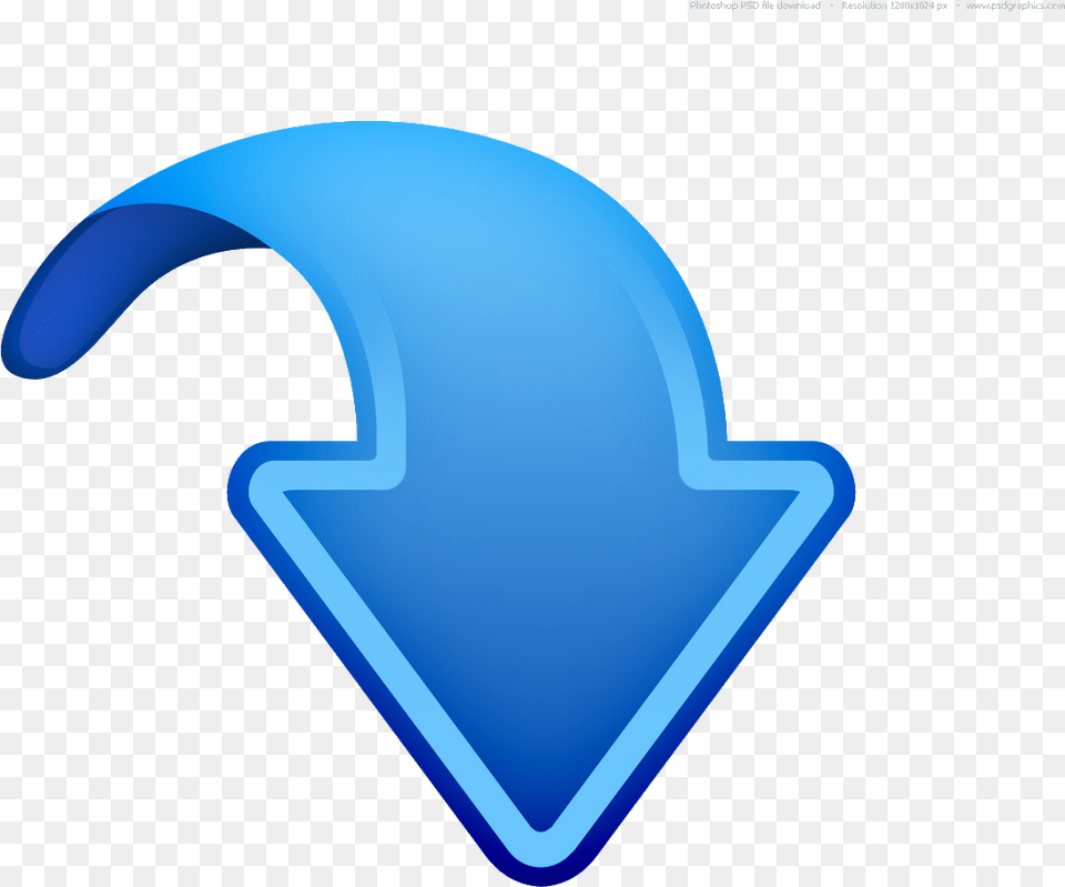 Down Blue Arrow Down Symbol, Logo Free Transparent Png