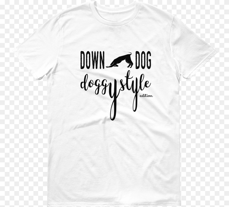 Down Dog Yoga Doggystyle Edition White Tee Muscle Up T Shirt, Clothing, T-shirt, Animal, Canine Free Transparent Png