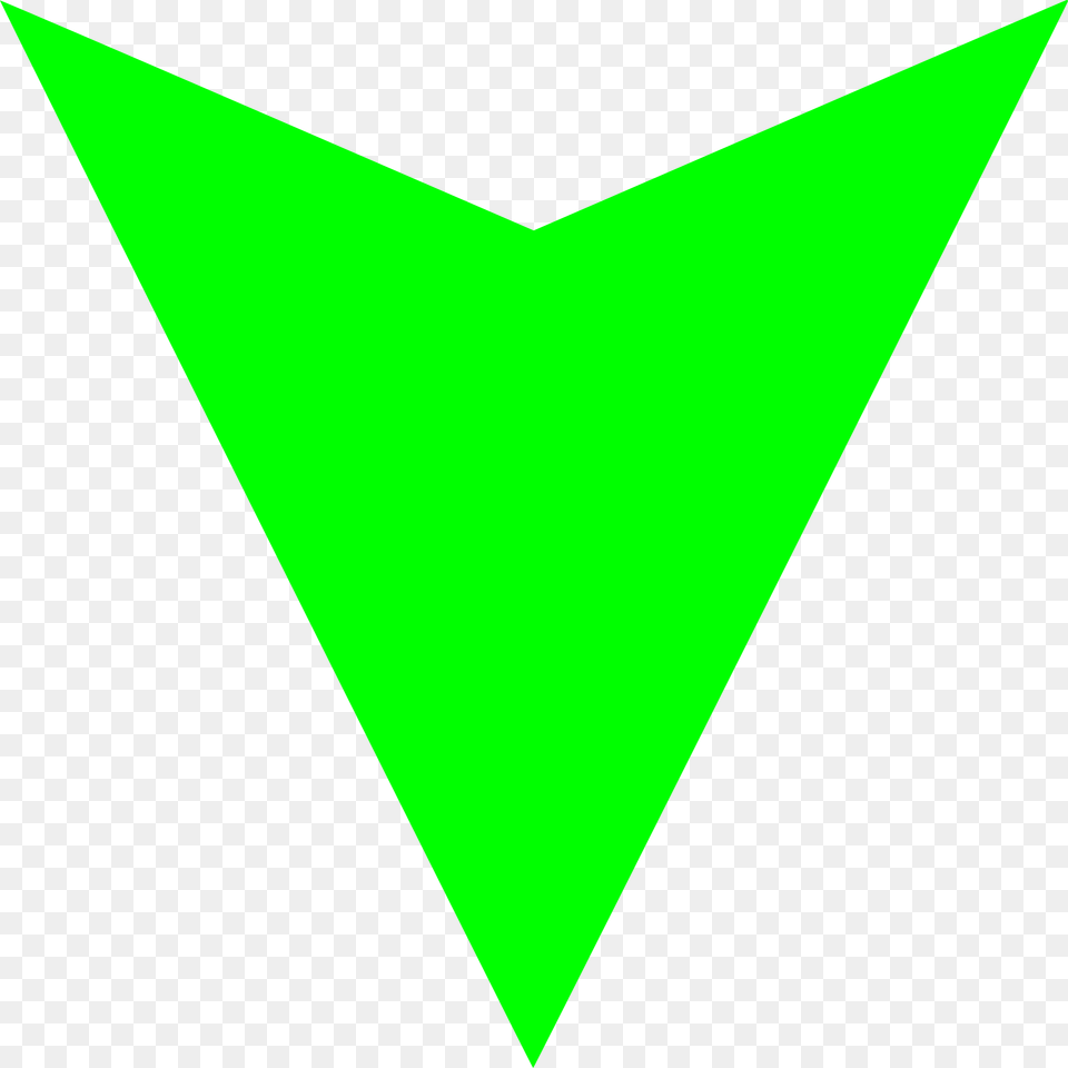 Down Green Arrow, Triangle Free Png Download