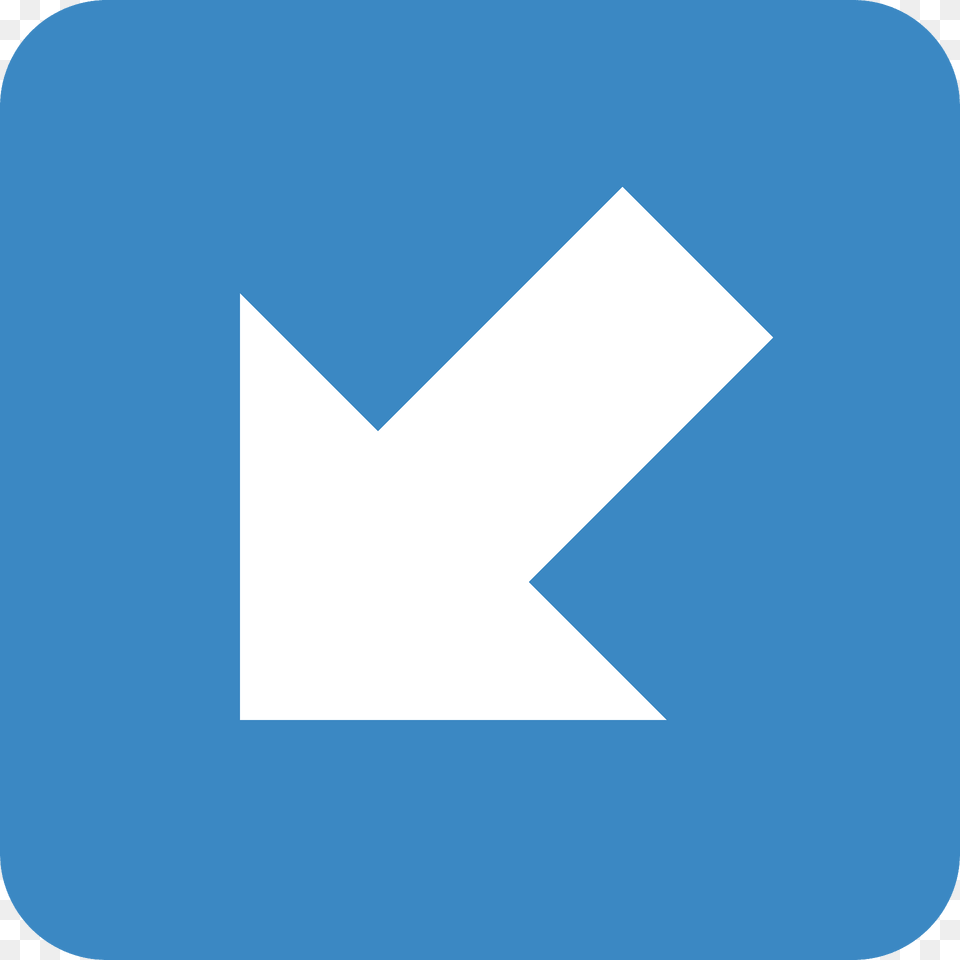 Down Left Arrow Emoji Clipart, Symbol, Sign Free Transparent Png