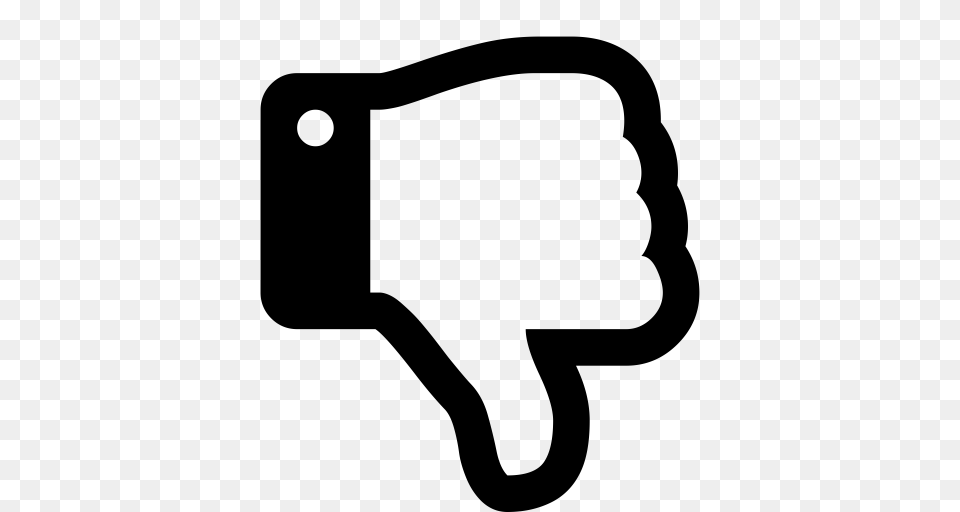 Down O Thumbs Icon, Gray Png