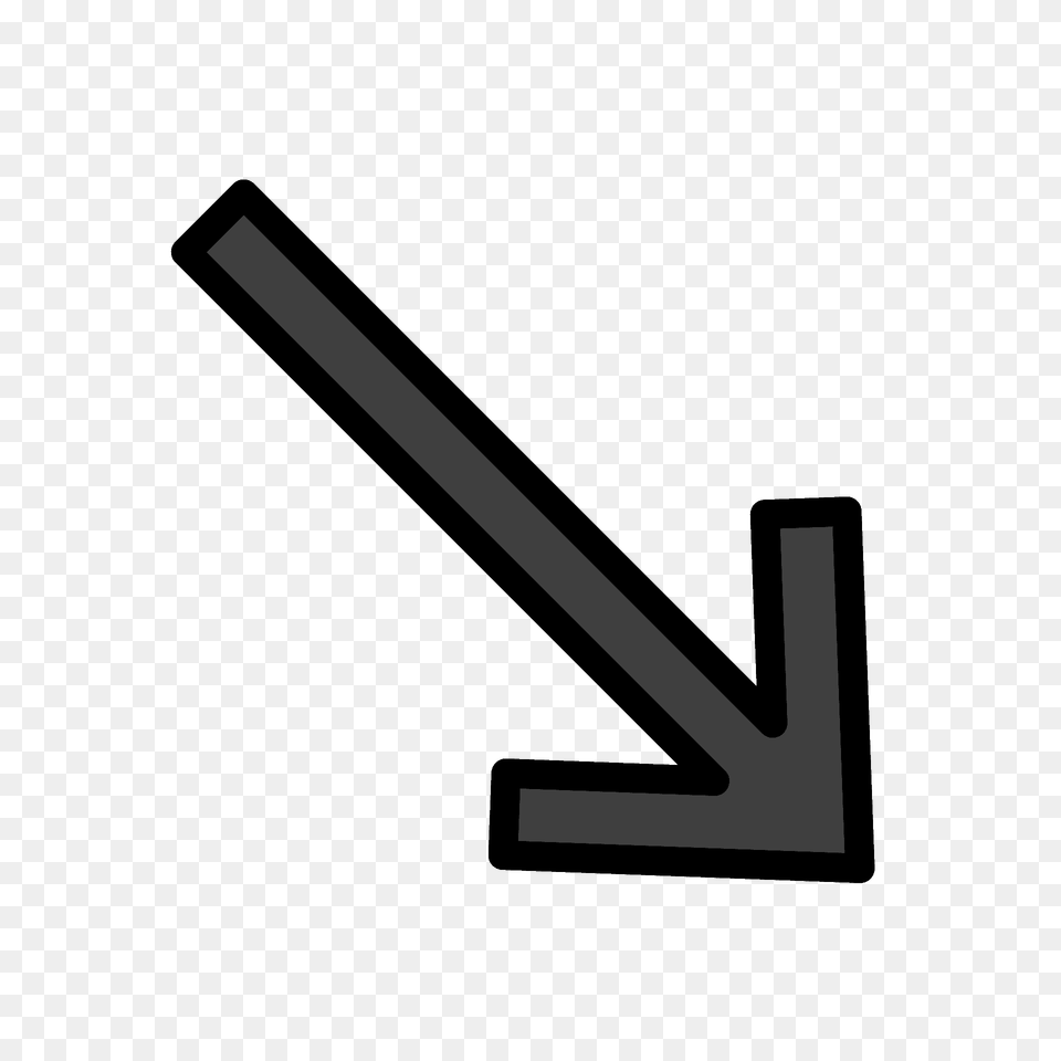 Down Right Arrow Emoji Clipart, Blade, Razor, Weapon, Symbol Free Png Download