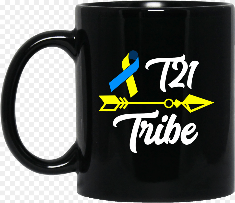 Down Syndrome Awareness T21 Tribeclass Black As Midnight On A Moonless Night Mug, Cup, Beverage, Coffee, Coffee Cup Free Png Download
