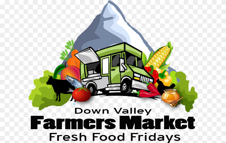 Down Valley Farmers Market Every Friday Food Truck, Vehicle, Van, Transportation, Wheel Free Png