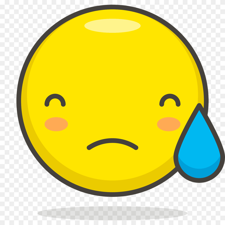 Downcast Face With Sweat Emoji Clipart Free Transparent Png