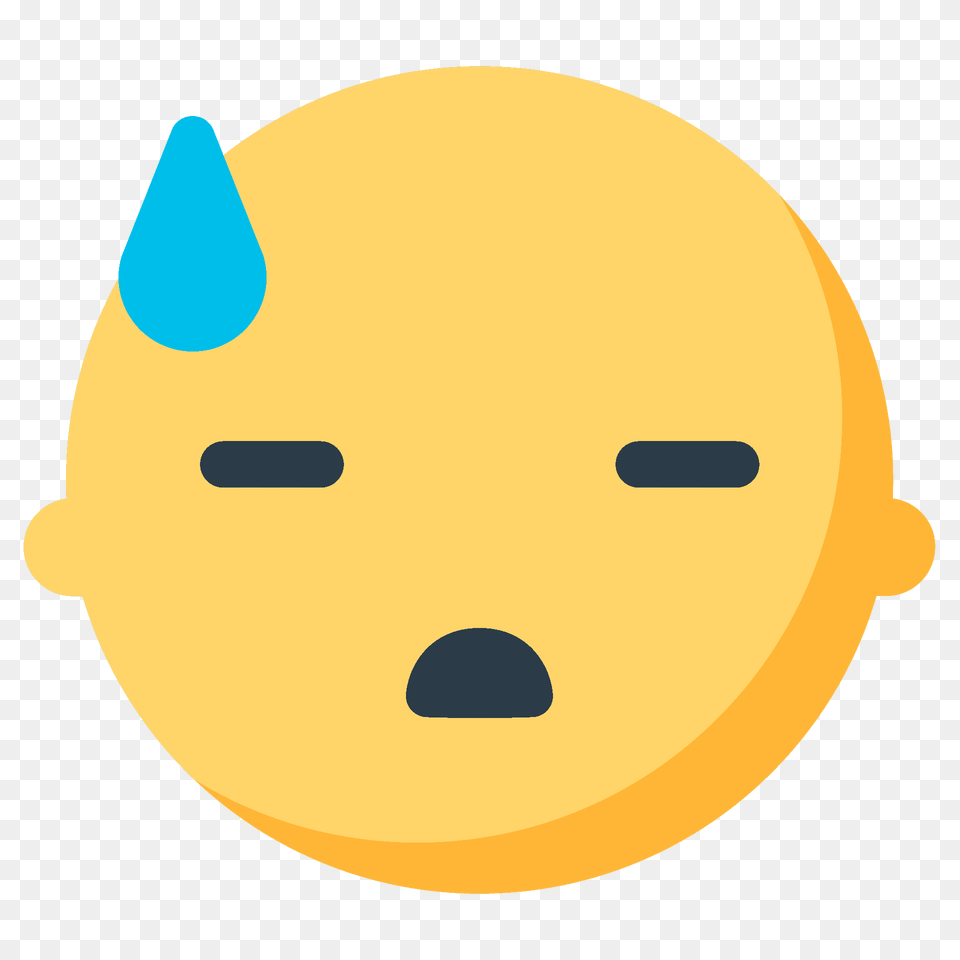 Downcast Face With Sweat Emoji Clipart, Astronomy, Moon, Nature, Night Free Transparent Png