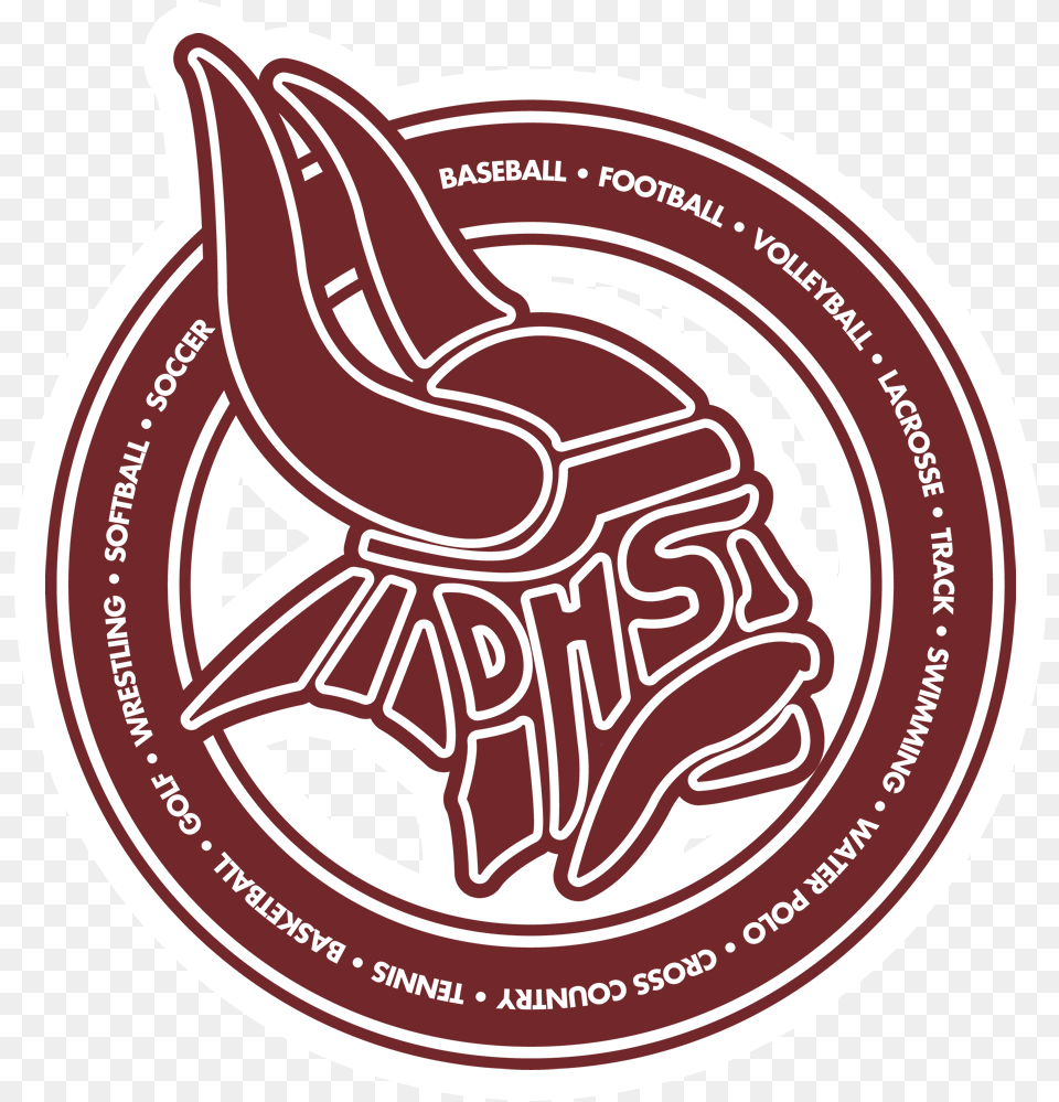 Downey Vikings School, Sticker, Logo, Ammunition, Emblem Png Image