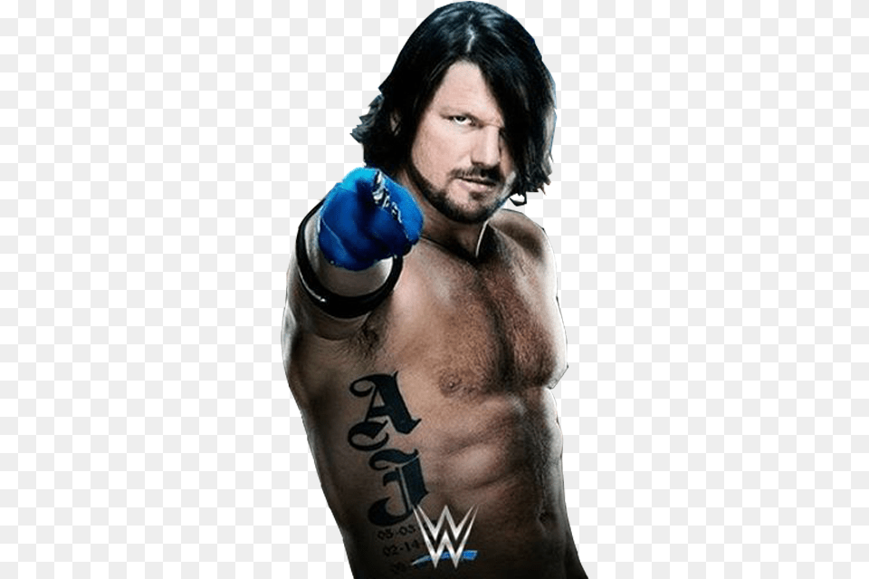 Download 1 Reply 0 Retweets Likes Wwe Champion Render Aj Wwe 2k15, Tattoo, Skin, Person, Man Free Png