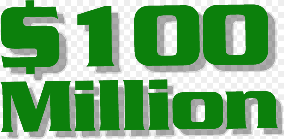 100 Million Dollars Clip Art, Green, Text Free Png Download