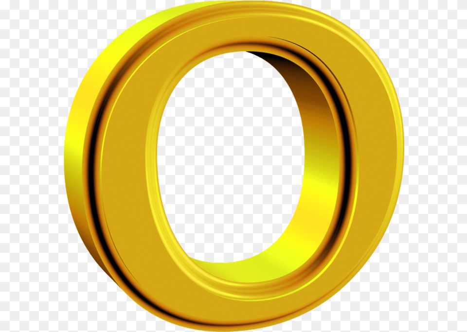 O Gold Letter O, Text Free Png Download