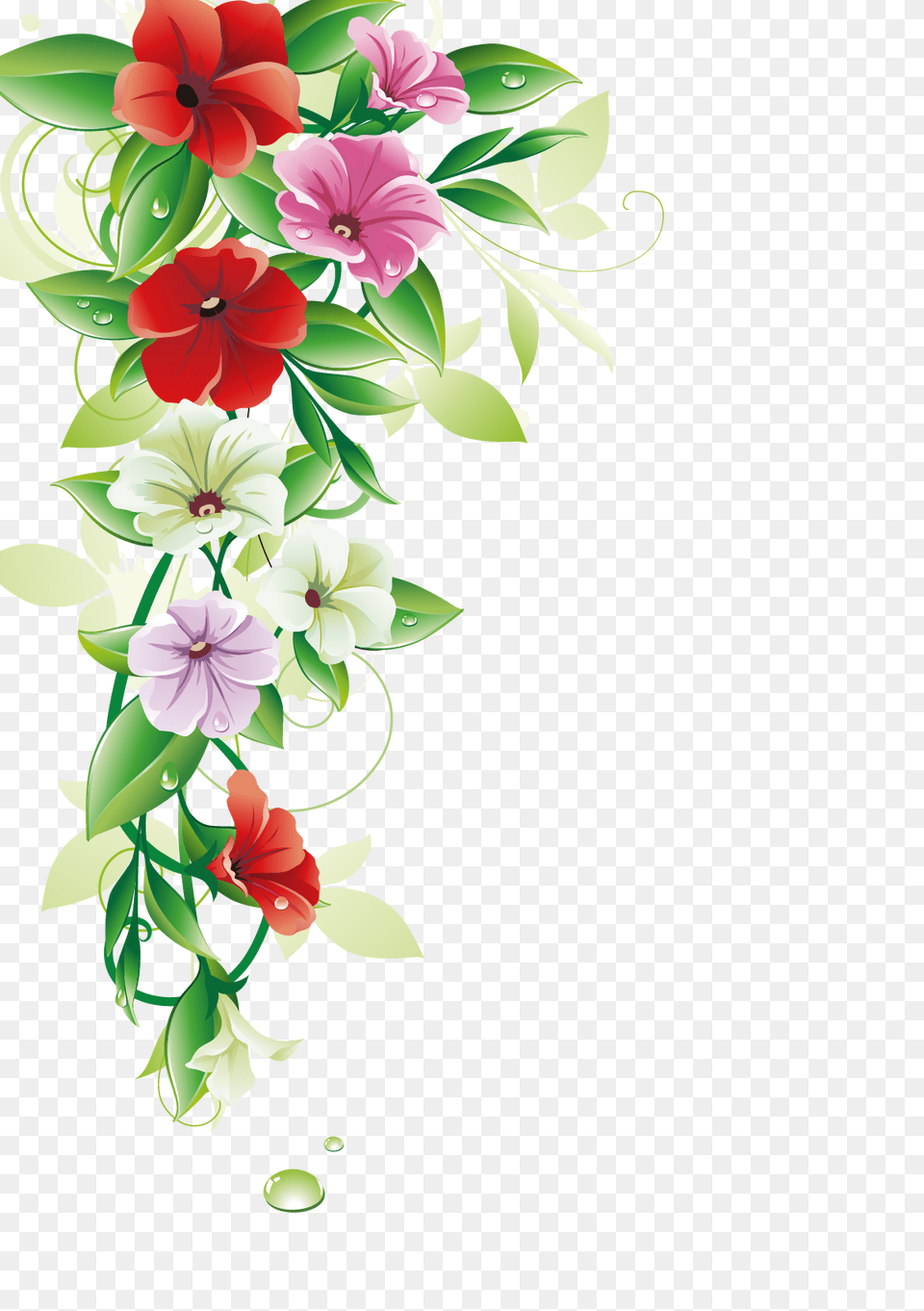 Download 1166 X 1654 9 Flower Border Vector Image Border Flower Design, Art, Floral Design, Graphics, Pattern Png